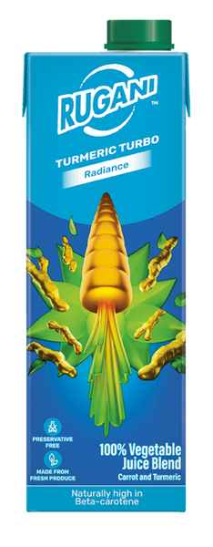 100% Pure Carrot &amp; Turmeric Juice - 10 x 750ml Boxes