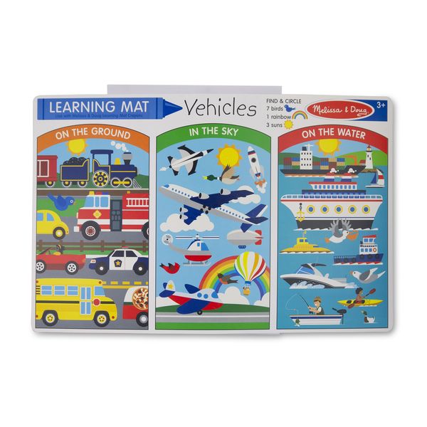 Color-A-Mat - Vehicles - Colouring - Learning Mat