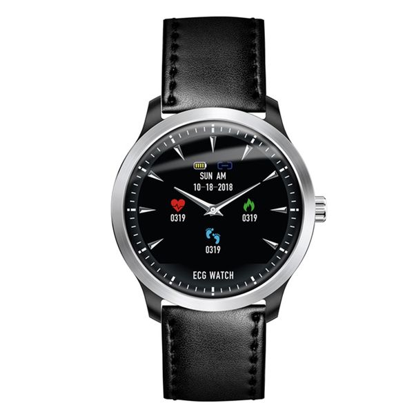 IPS Bracelet: Black Leather