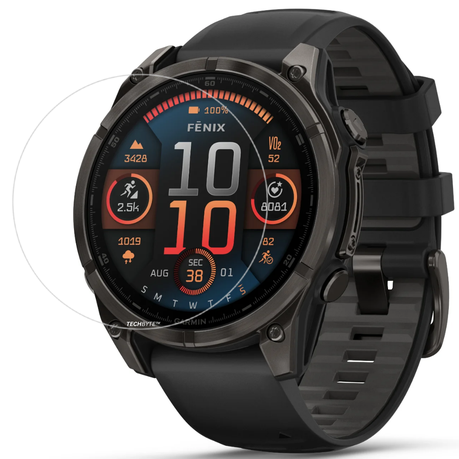TechByte Glass Screen Protector Compatible with Garmin Fenix 8 Amoled -47mm Image