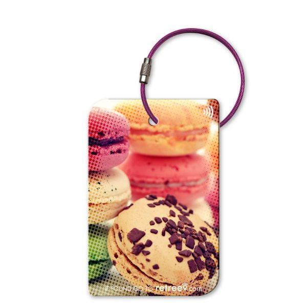 retreev - Smart Id Luggage Tag - Nfc and Qr Code Luggage Tags - Macaron