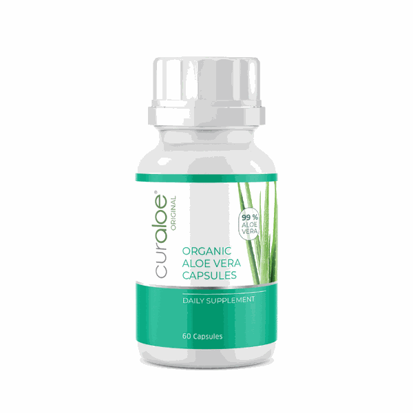 Curaloe Organic Aloe Vera Capsules - 99% Aloe Vera