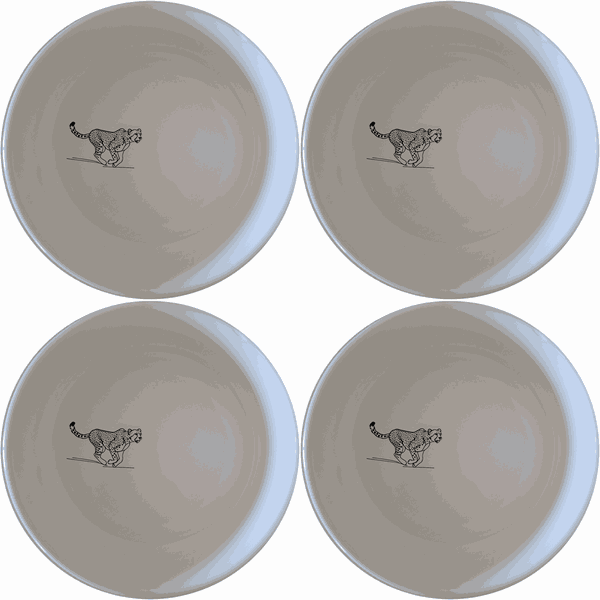 Kruger Park Running Cheeta Bowl Set of 4 - Range 4