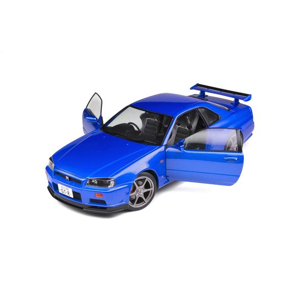 Welly-Nissan Skyline GT-R (R34), Blue-1/24 scale Diecast