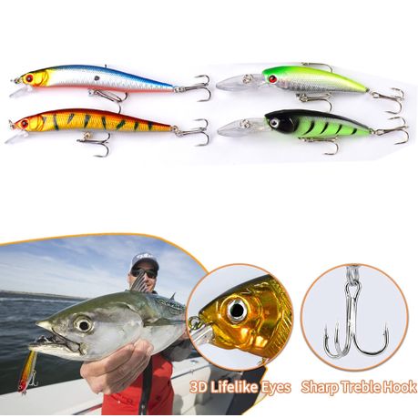 Fishing Lure Lot 40-Piece - Popper, Crankbait, VIB, Minnow Hooks, Hard  Baits Assorted Fishing Lures