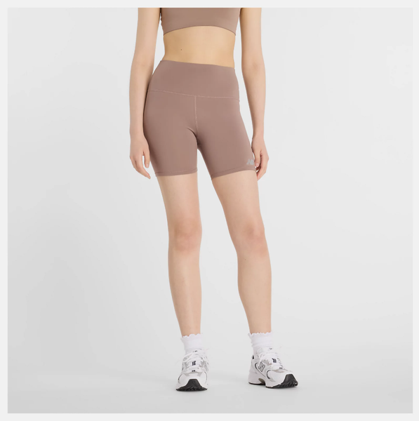 New Balance Women's Harmony 6-inch Fitted Shorts - Brown