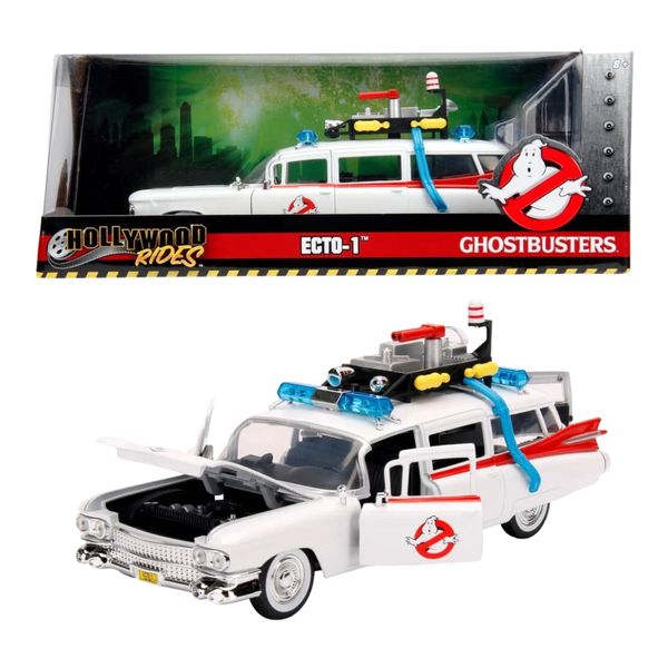 Jada Toys Hollywood Rides: Ghostbusters ECTO-1 White 1: 24 Scale