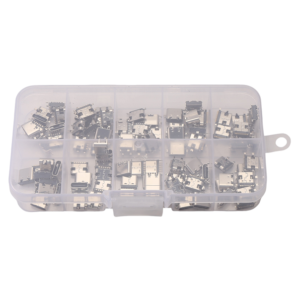 100Pcs/Lot 10Models Type-C USB Charging Dock Connectors Mix 6Pin and 16Pin
