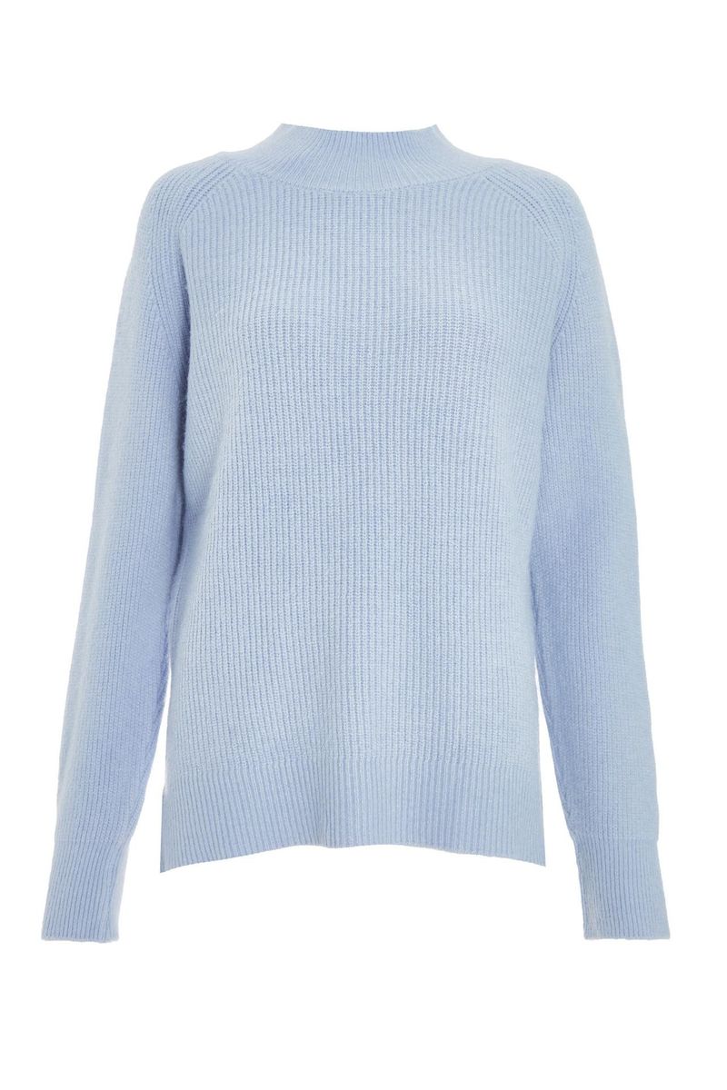 Quiz Ladies - Blue Knitted High Neck Jumper | Shop Today. Get it ...