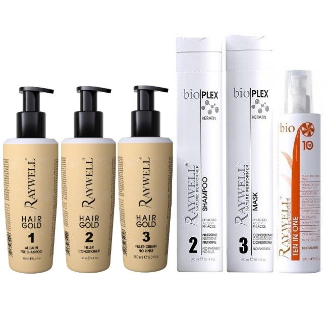 Raywell HairGold Filler Treatment Kit + Aftercare