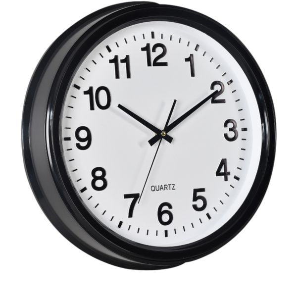 Black and White Analogue Wall Clock - 40.5cm