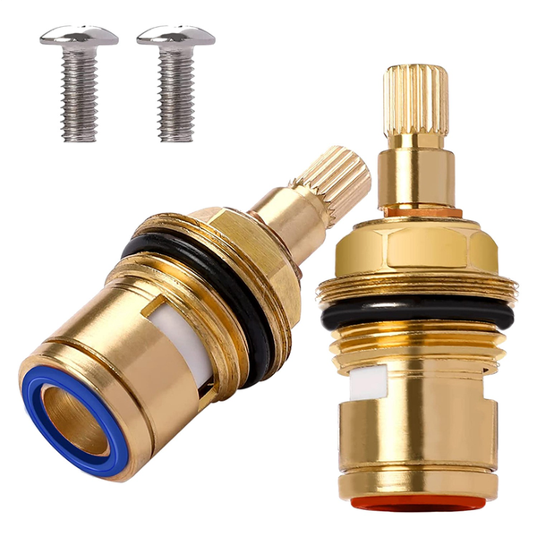 2Pieces Brass Ceramic Stem Ceramic Disc Cartridge Faucet Valve