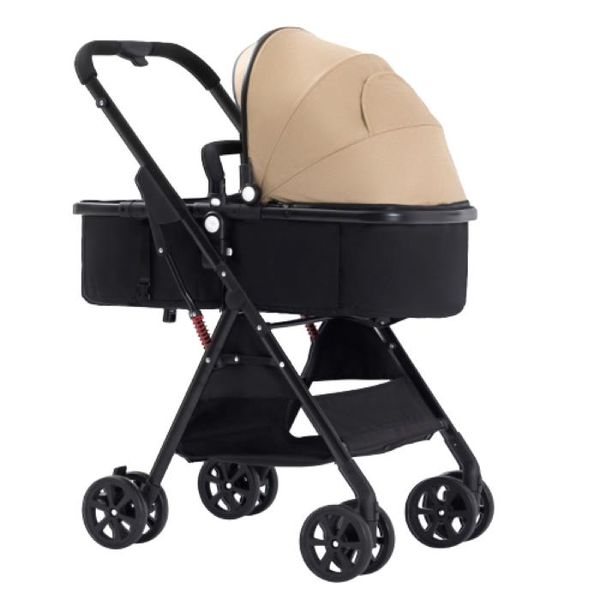 Single Baby Stroller Gold Black Color
