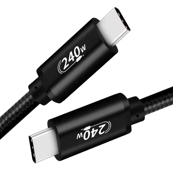 240W PD3.1 - Type C - Ultra-Fast Charging Cable - 2M - Black - 2 Pack