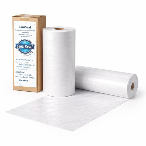 200m Giga Roll Nappy Bin Refill Kit - Compatible with Most Brands