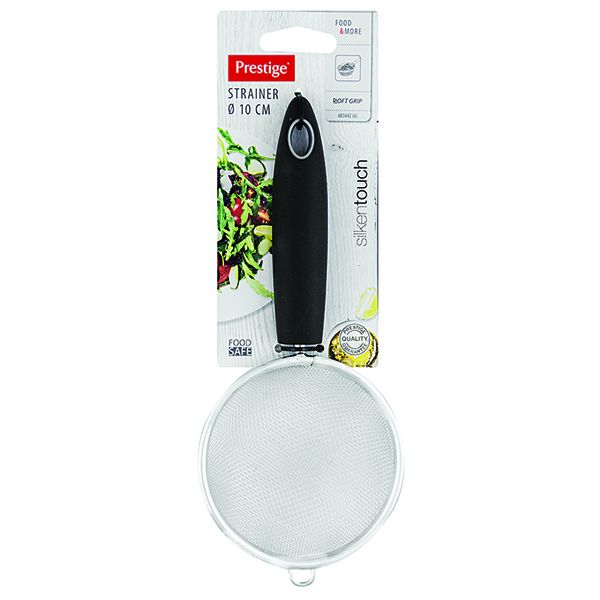 Prestige Silken Touch Zinc Plated Strainer 10cm