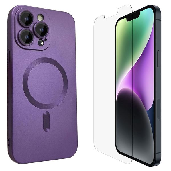 Purple Magnetic Phone Case &amp; Screen Protector Co image