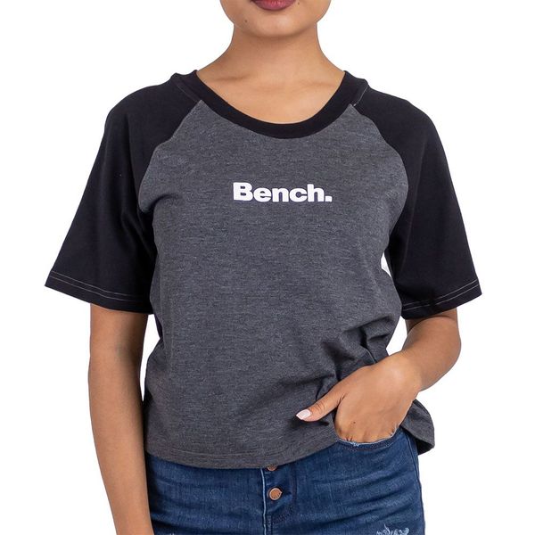 Bench-Womens-Jaylo Ss T-Shirt-Charcoal Melange