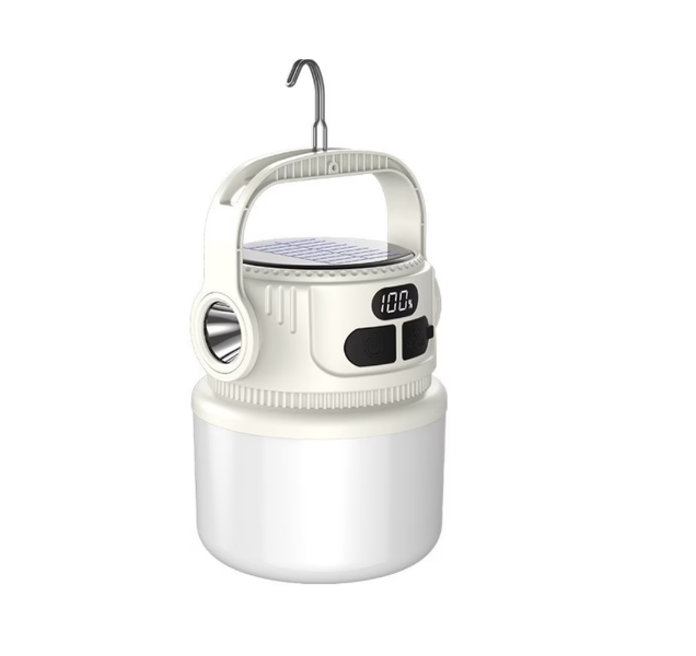 LED Camping Lamp, Solar And USB Charging 2-in-1,6 Brightness Settings