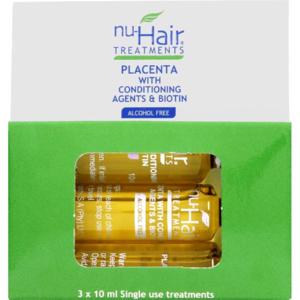 Nu-Hair Treatments Placenta With Conditioning Agents &amp; Biotin 3 Applications