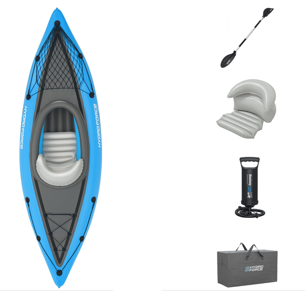 HydroForce Inflatable Single-Person Canoe Kayak with Accessories