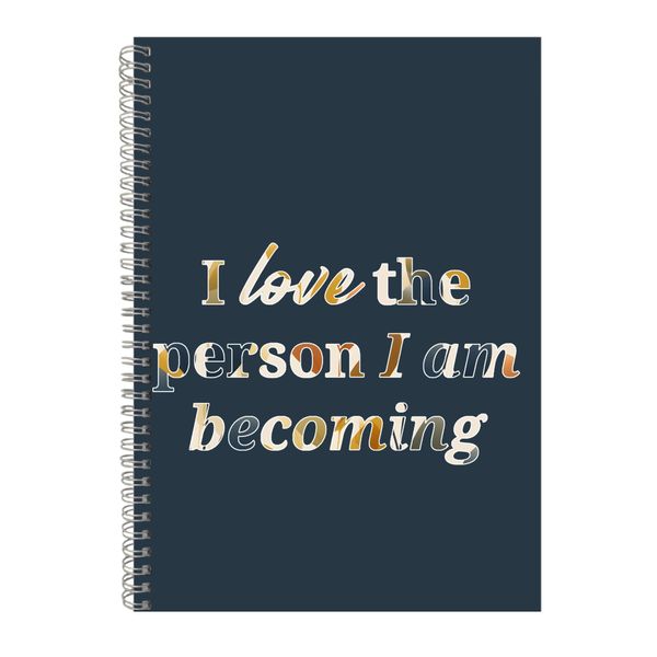 Becoming A4 Notebook Spiral Lined Motivational Sayings Graphic Notepad 248