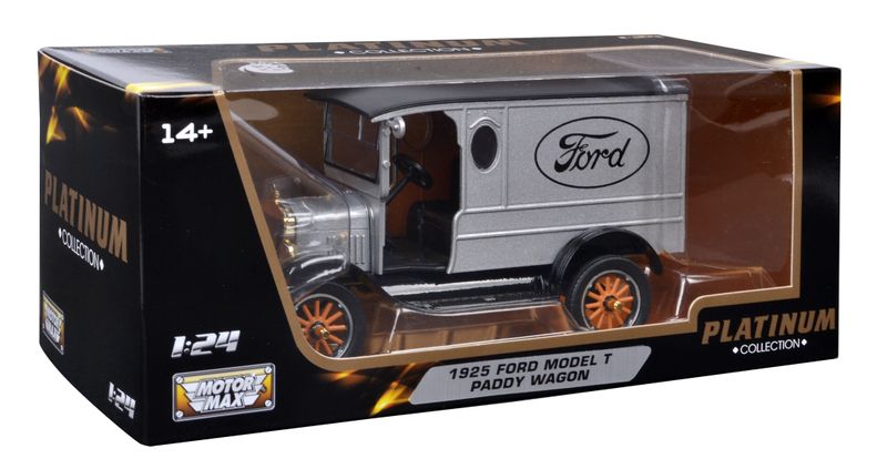 Motormax 1:24 Scale 1925 Ford Model T Paddy Wagon Silver