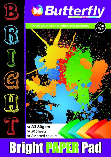 Butterfly Project Paper Pad - Bright A3 50 Sheets