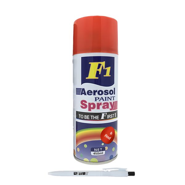 2Pcs Quality 450ml Light Red 6 Car/Multipurpose Spray Paint With ReVibe Pen