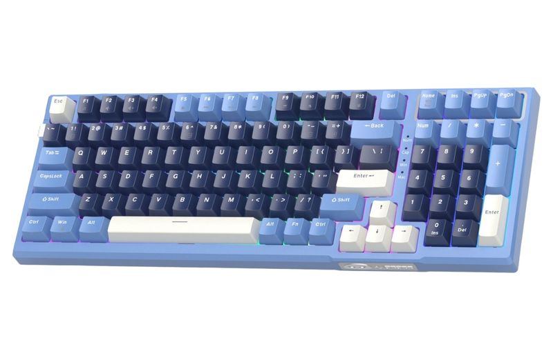 SKY 98 - Mechanical Gasket Structure Keyboard With Tri-Colour Scheme - Blue