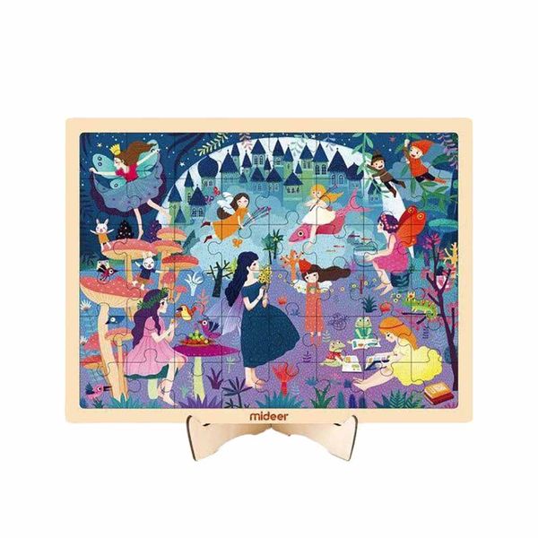 Mideer Fairy Princess Wooden Puzzle &amp; Puzzle Frame: 48 Pieces