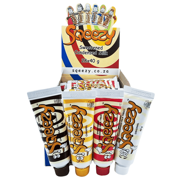 40g - 4 Mixed-Flavours Condensed Milk Treats in Tubes - 28 Units