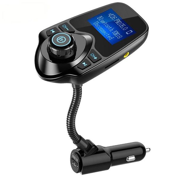 In-car Bluetooth FM Transmitter with 1.44-inch Display