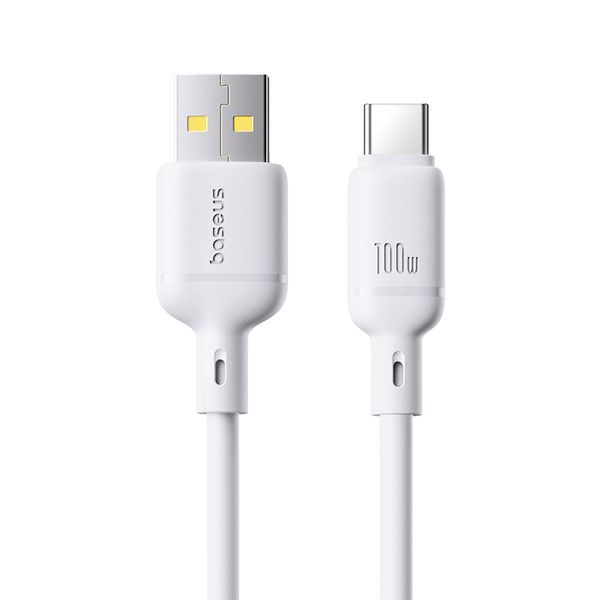 Baseus Silky Series Fast Charging Cable USB to Type C 100W 2m - Moon White