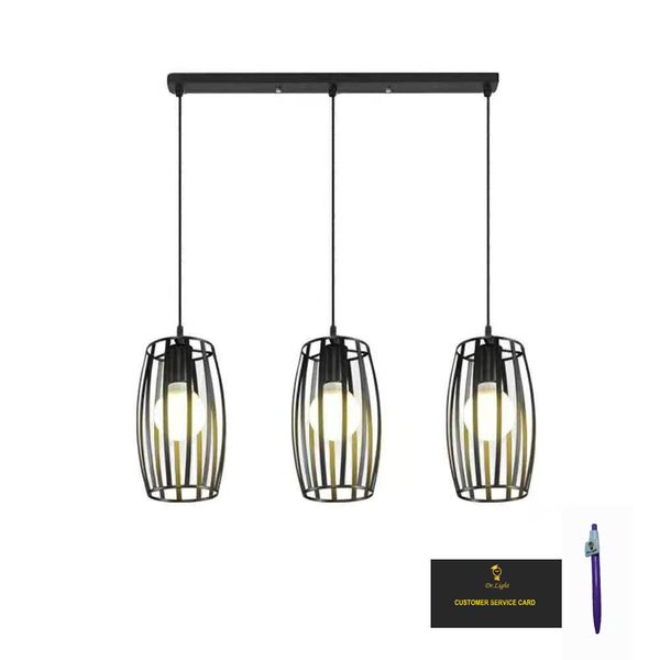 DrLight Metal Pendant with Cylindrical Pattern Long Strip 3 Cover