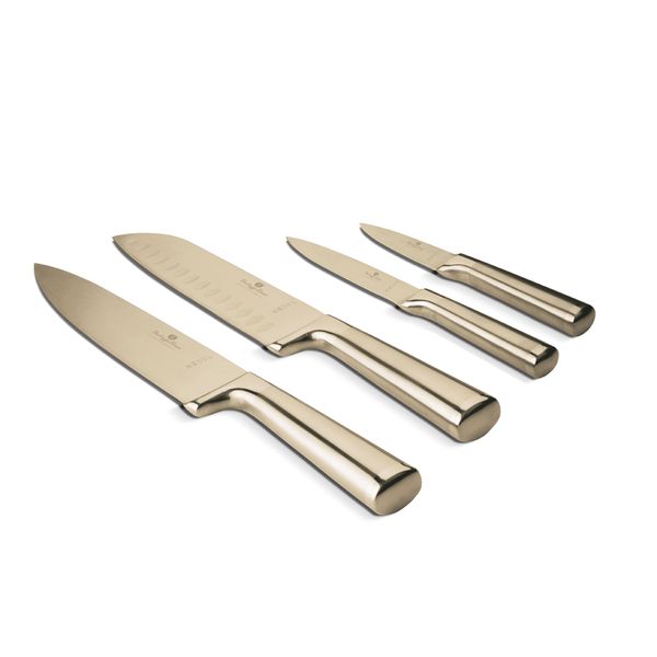 Berlinger Haus 4-Piece Stainless Steel Knife Set - Gold