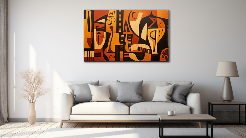 Canvas Wall Art - Tribal Tapestry Abstract - HD0468