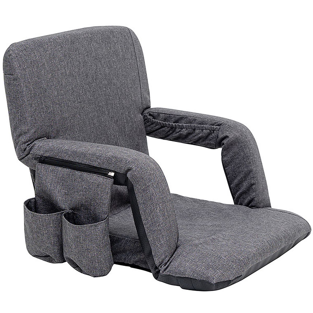Foldable Portable Armchair Floor Chair-Grey