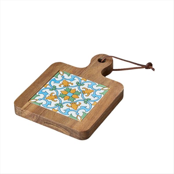 Solid Wood Tile Insulation Pot Mats Home Retro Placemats C