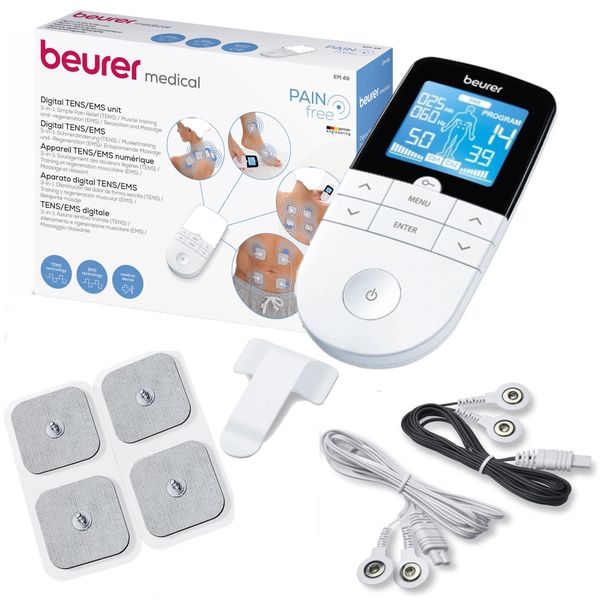 Beurer Digital TENS / EMS Device: Pain Therapy &amp; Muscle Stimulation EM 49