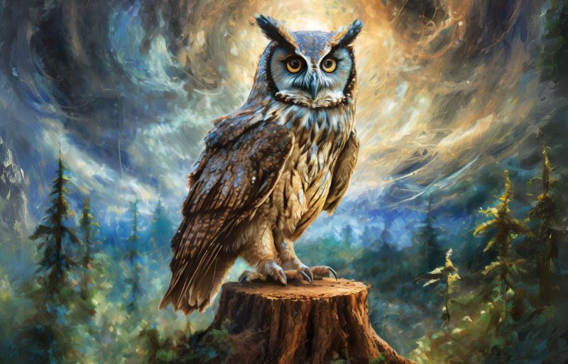 Rooted Art Home Decor Wall Art - Owl