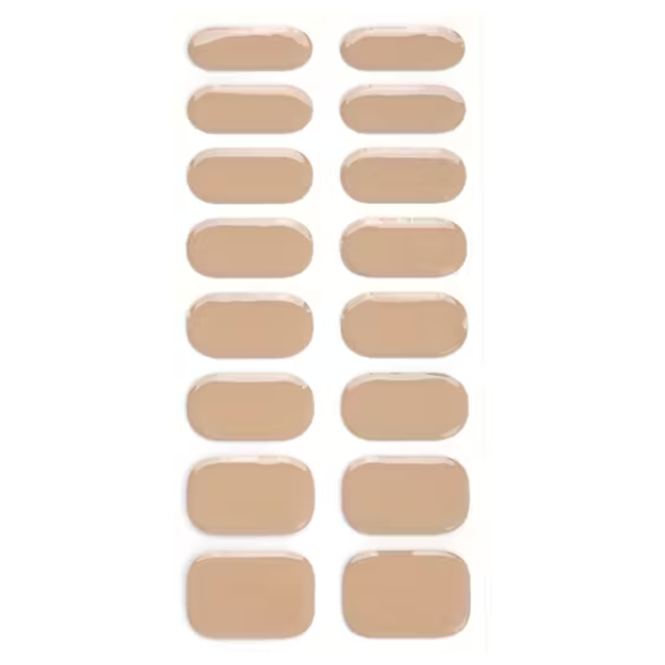 Semi-Cured Gel Nail Wraps - UV Light required - Nude Brown