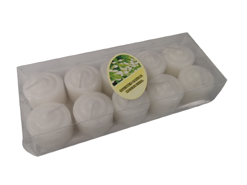 White Tealight Size Candles - Pack of 10