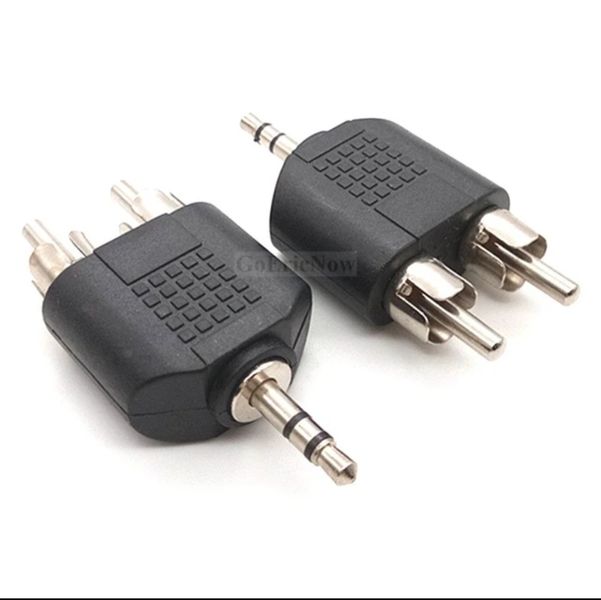 3.5mm - Dual RCA Male Adapter Pack of 100