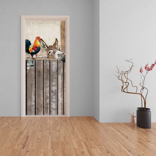Decoupage Tear Resistant Transfers - Donkey &amp; Rooster Door