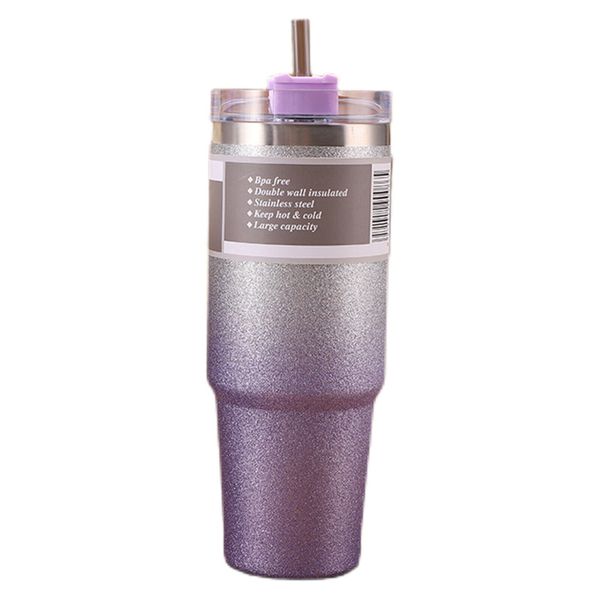 Stainless Steel Glitter Insulated Bottle - 890ml