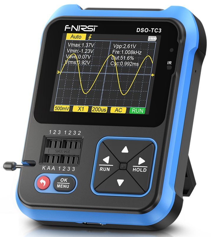 FNIRSI DSOTC3 Handheld Oscilloscope, Component Tester, Function