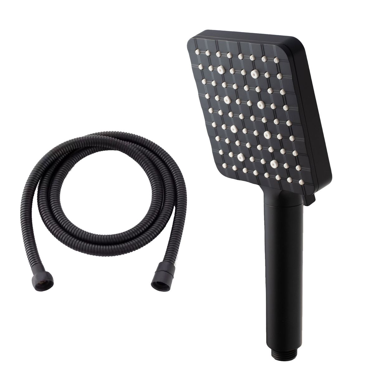 High Pressure 6 Function Handheld Shower Head -With 1.5M Hose, Black