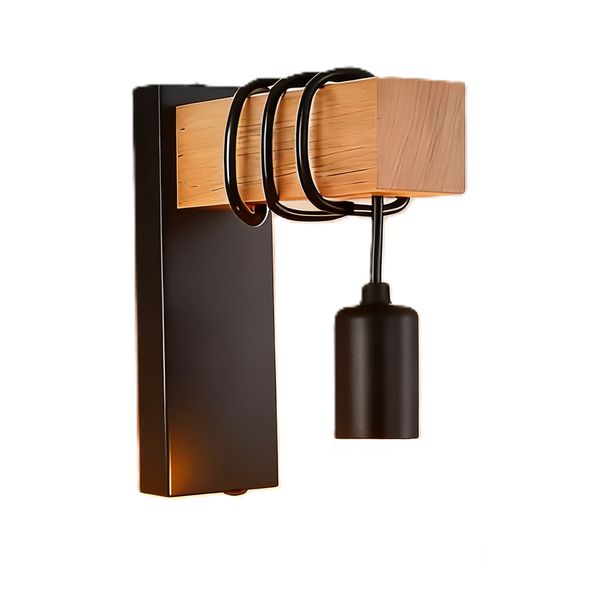 Industrial Vintage Sconce Wall Lamp - Polished Semi-Flush Mount Hard-Wired