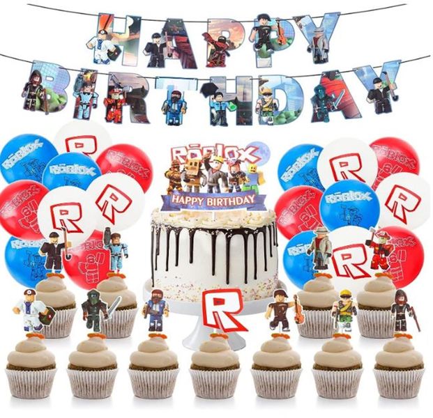 Roblox Game Kids Party Decoration Set